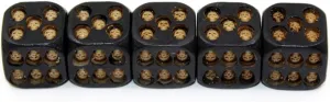 5pcs Halloween Party Supplies 3D Skeleton Dice 6 Sided Dice Skull Heads Shape Dices Dice Sets Lovers Square Corner Mini Novelty Board Game Dice Dices for Game