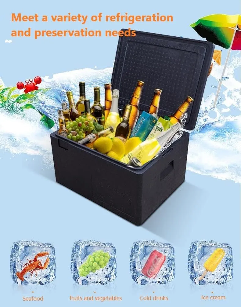 60L-105L Large Professional Camping Insulated Box, Portable Lightweight Hard Car Coolers, Large Waterproof Cooler Box Keep Cold and Warm for Camping, Hiking, Fishing, Beach