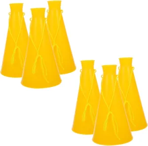 6pcs Cheerleading Megaphones for Parties Sports Outdoor Games Noisemaker Toy for Birthdays Concerts and Celebrations Material
