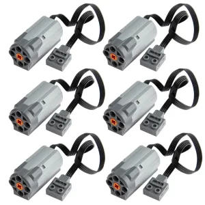 6pcs Technic-Motor-Kit with M-Motor 8883, Compatible with Technic-Parts for STEM MOC Project Replacement-Parts