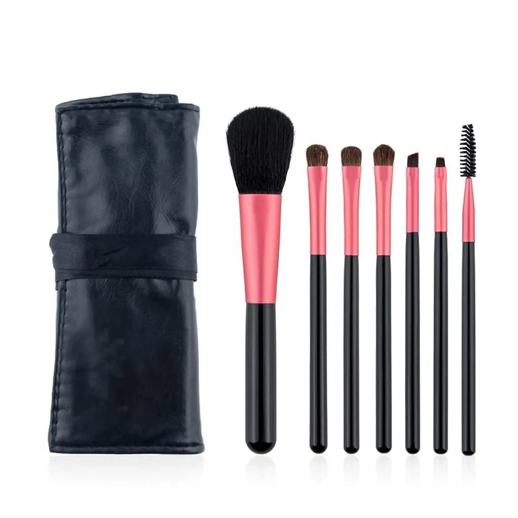 7Pcs Makeup Brushes Eyelash Eyebrow Shader Set Powder Eyeshadow Make Up Brush