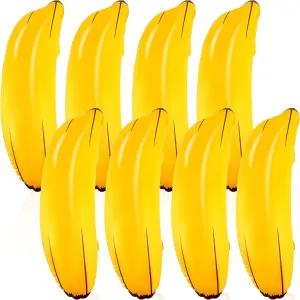 8 Pack 26 Inch Inflatable Banana Blow Up Banana Balloon Toys for Bachelorette Party Game Swimming Pool Party Decoration