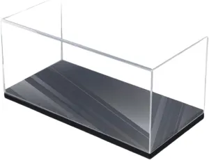 Acrylic Display Case Display Box with Base Stackable Crafts Clear Toy Cars Showcase Figures Display Stand for Dolls Statue