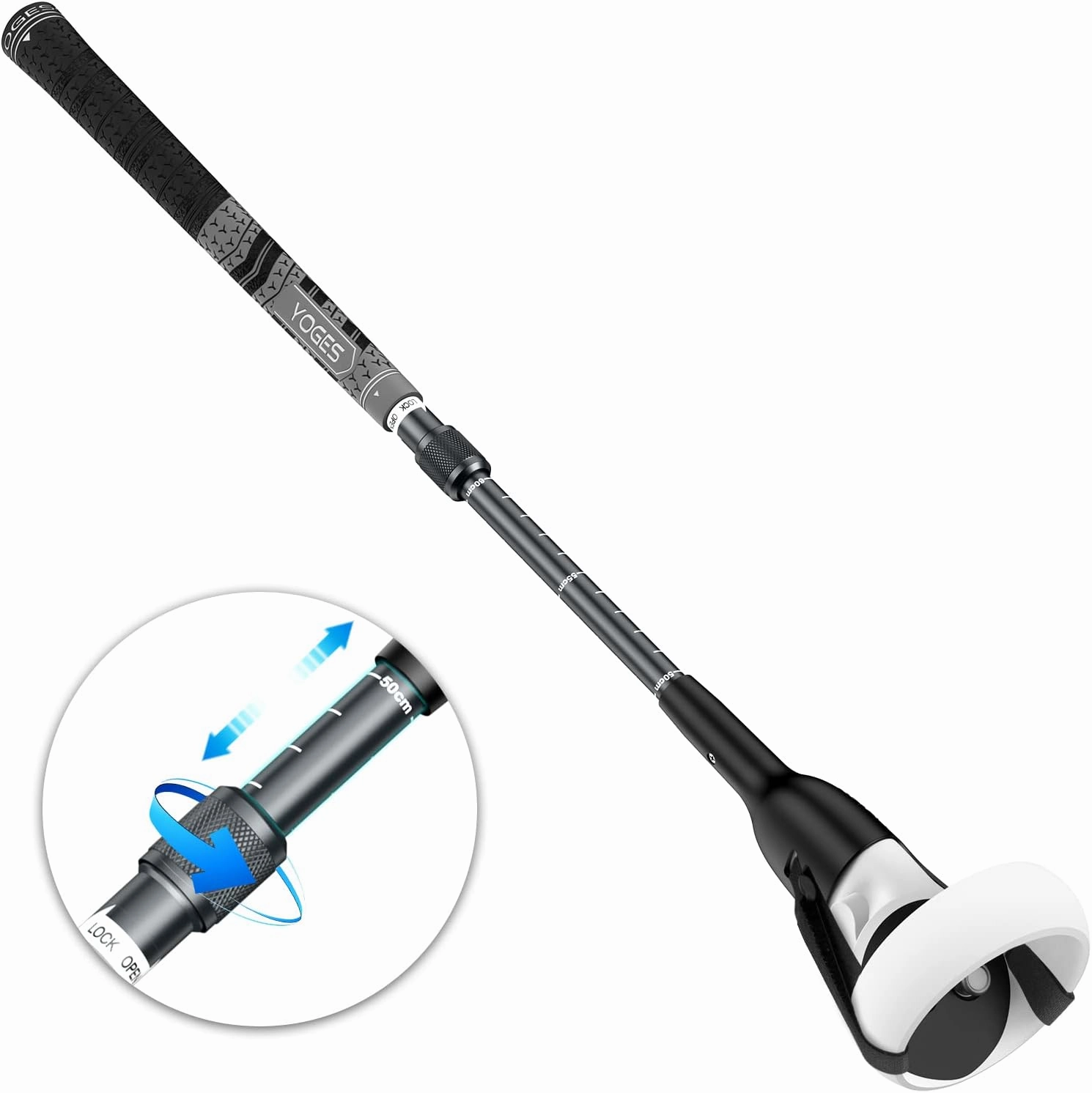 Adjustable Length VR Golf Club Handle Compatible for Oculus-Quest 2-Accessories, Virtual Reality Baseball Controller Attachment, Simulator Real Golf Game Bat Adapter for Golf , Walkabout Mini Golf