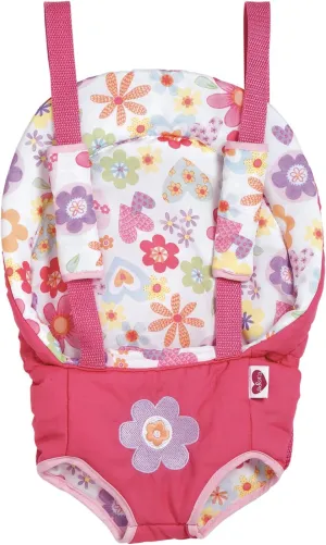 Adora Baby Doll Carrier with Adjustable Straps and Machine Washable Material, Fits Dolls & Stuffed Animals Up to 20 inches, Birthday Gift For Ages 2  - Pink Flower Power