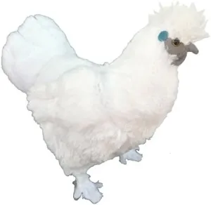 Adore 12" Standing Puffy The Silkie Chicken Plush Stuffed Animal Toy