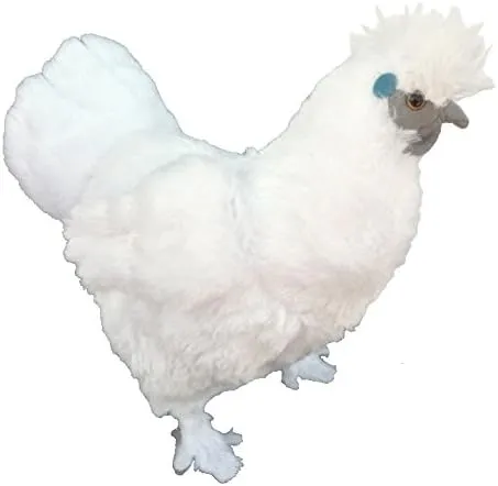 Adore 12" Standing Puffy The Silkie Chicken Plush Stuffed Animal Toy