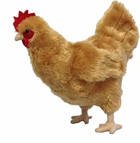 Adore 12" Standing Buffy The Hen Chicken Plush Stuffed Animal Toy