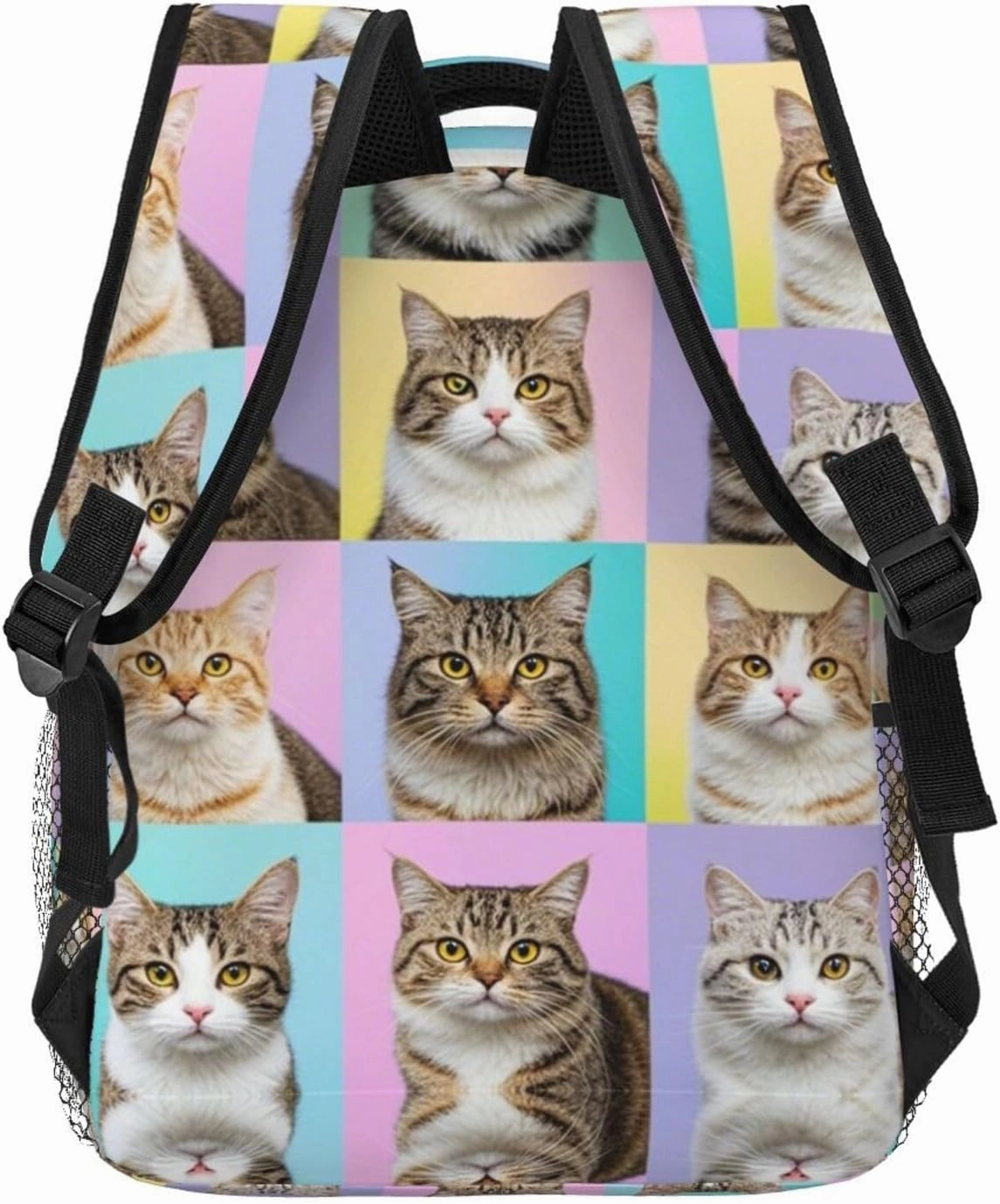 Adults Lightweight Cute Pet Cat Art Rucksacks Large Capacity Bookbag With Adjustable Shoulder Straps for Trekking Outdoors Bicycle