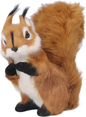 Alvinlite Lifelike Squirrel Stuffed Doll Large Cute Crafts High Simulation Plush Doll for Home Yard Garden Children Shop Decor Gifts