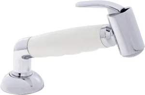 Ambassador Marine Deck-Mount Sprayer- Hammer-Head Warm White Sprayer w/Elbow, 10' White Rubber Hose, Elite Holder - 134-0043-WH-W