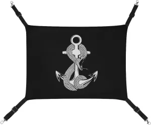 Anchor and Snake Hanging Cat Bed Soft Breathable Pet Hammock for Cage Pet Sleeper for Kitten Ferret Puppy Rabbit, style, 20240327