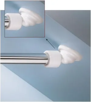 Angled Shower Rod Mount For Sloped Walls - Low Cost Solution