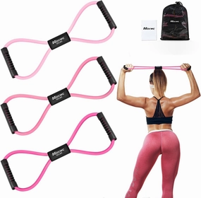 Ankle Resistance Bands with Cuffs, Figure 8 Resistance Band, Ankle Bands for Working Out, Exercise Bands for Back