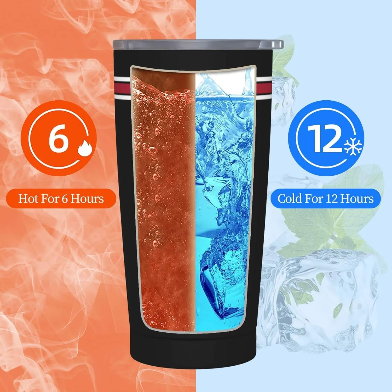 ANTKING Atlanta Cup Insulated Tumbler with Straw Customized Personalized Any Name & Number 20 oz Gifts for Men