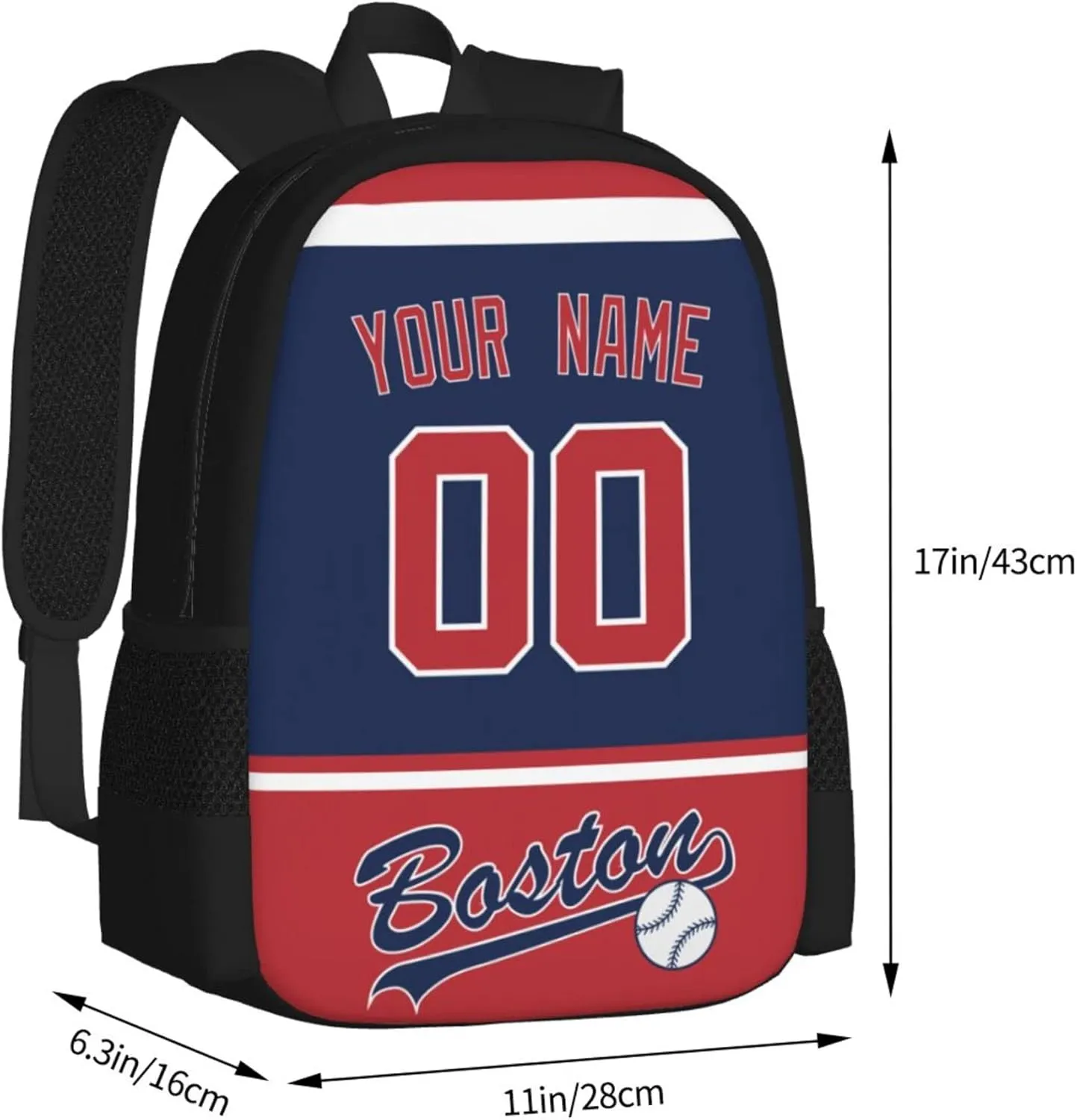 ANTKING Boston Backpack High capacity Custom Any Name and Any Number Gifts for Kids Men Fans