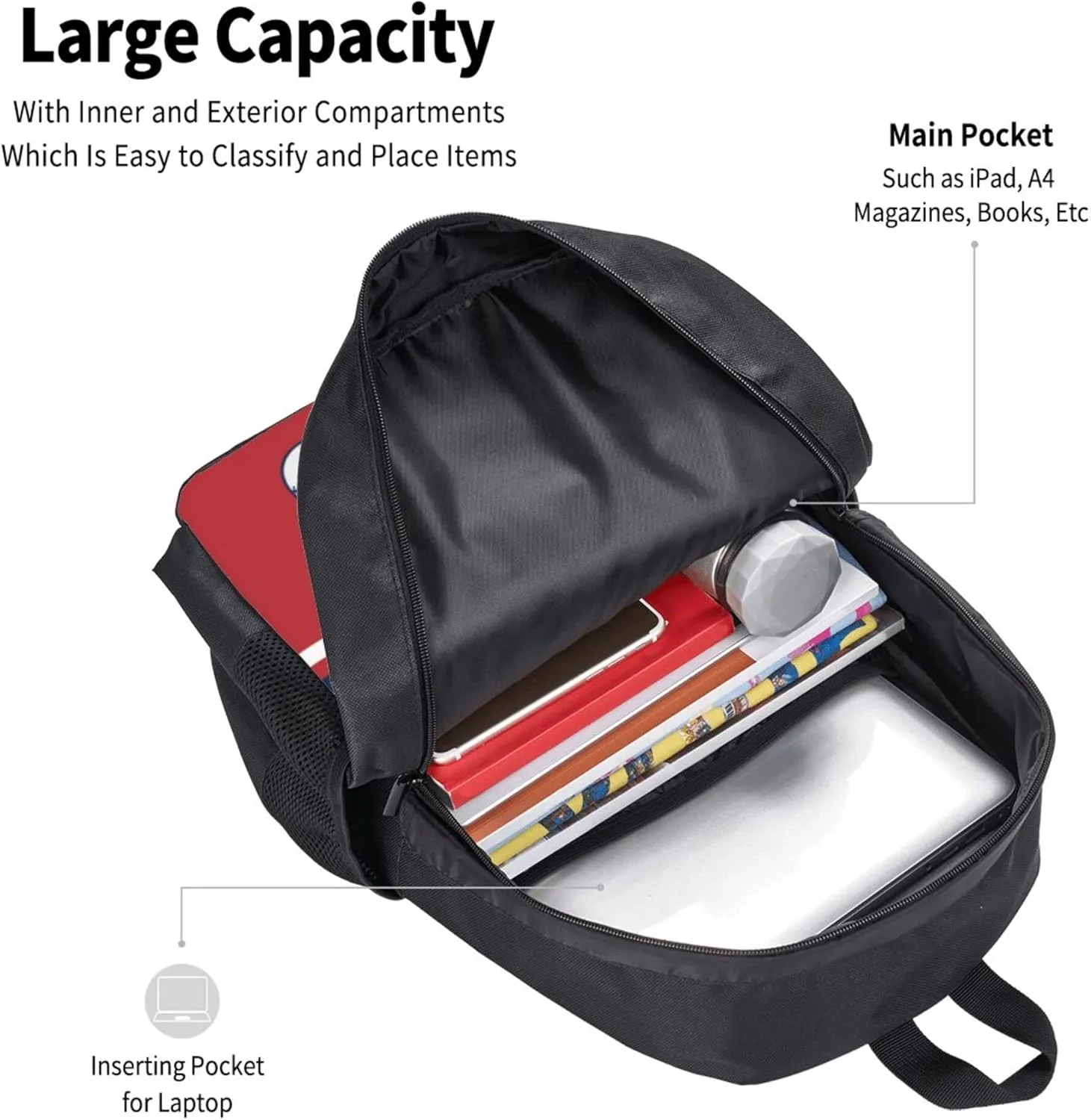 ANTKING Boston Backpack High capacity Custom Any Name and Any Number Gifts for Kids Men Fans