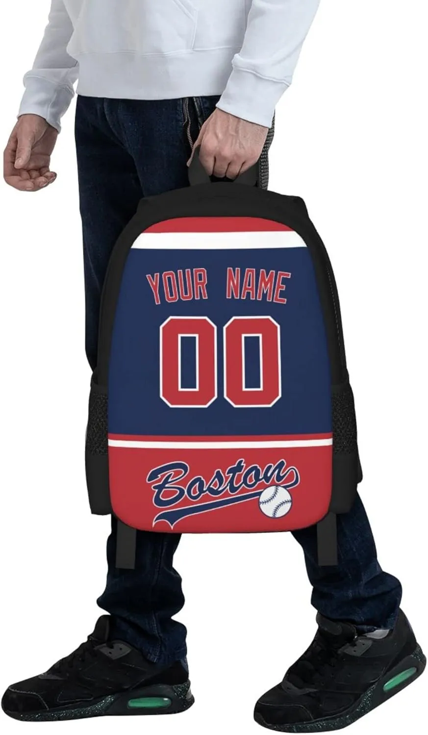 ANTKING Boston Backpack High capacity Custom Any Name and Any Number Gifts for Kids Men Fans