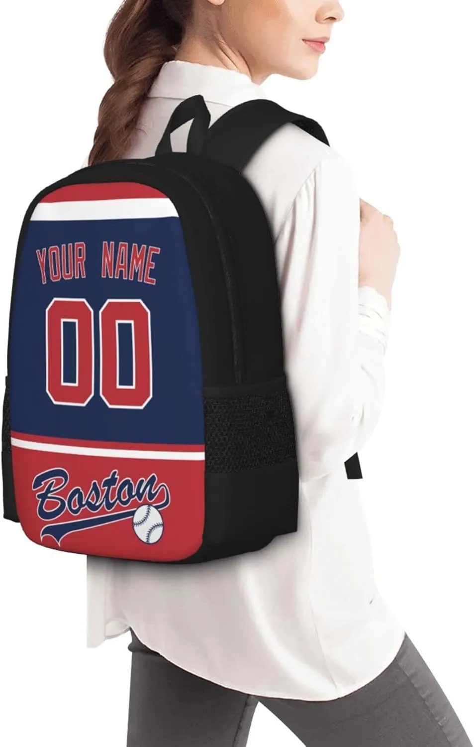 ANTKING Boston Backpack High capacity Custom Any Name and Any Number Gifts for Kids Men Fans
