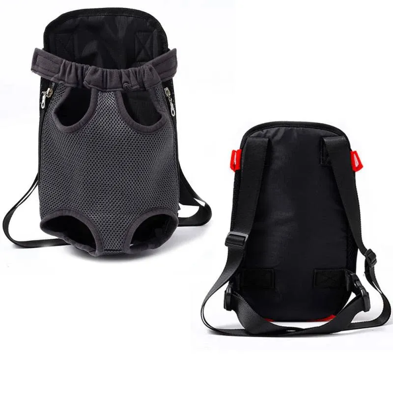 ANYWAGS Pet Carrier Large Black Denim Backpack for Outdoor Travel With Front Pocket for Large Size Pets