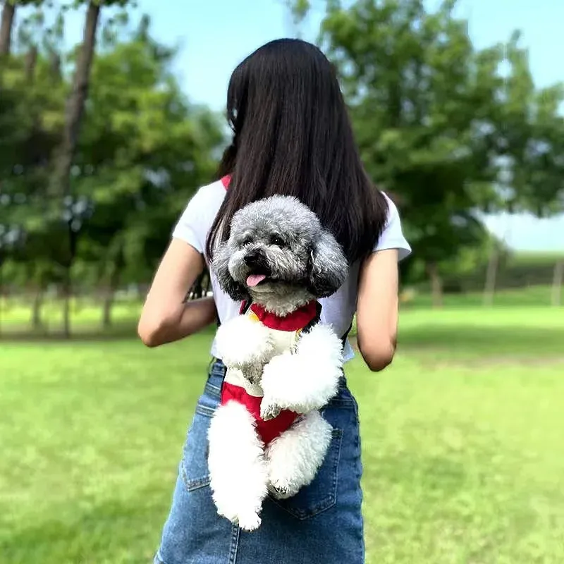 ANYWAGS Pet Carrier Yellow Blue XL Denim Breathable Travel Backpack for Large XL Pets with Pockets for Carrying Supplies