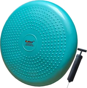 AppleRound Inflated Wobble Cushion with Hand Pump, Air Stability Board (Extra Thick), Core Balance Disc for Adults, Sensory Wiggle Seat for Kids, Flexible Seating for All Age, 13.5in / 34cm Diameter