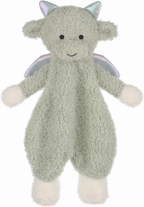 Apricot Lamb Dragon Soft Loveys for Babies, Security Blanket for Baby Boy and Girl, 10.3 Inches for Infant and Toddlers (Green)