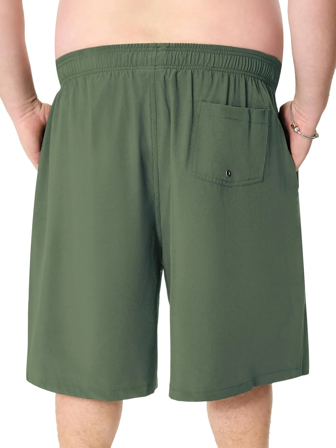 Arcweg Men's Big & Tall Swim Trunks - Quick Dry Board Shorts with Compression Liner & Zipper Pockets (2X-6X)