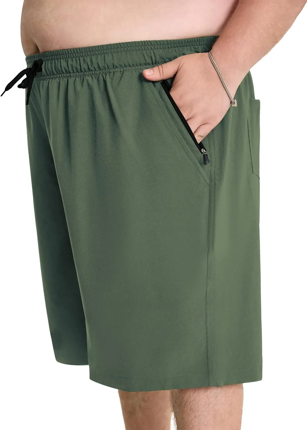 Arcweg Men's Big & Tall Swim Trunks - Quick Dry Board Shorts with Compression Liner & Zipper Pockets (2X-6X)