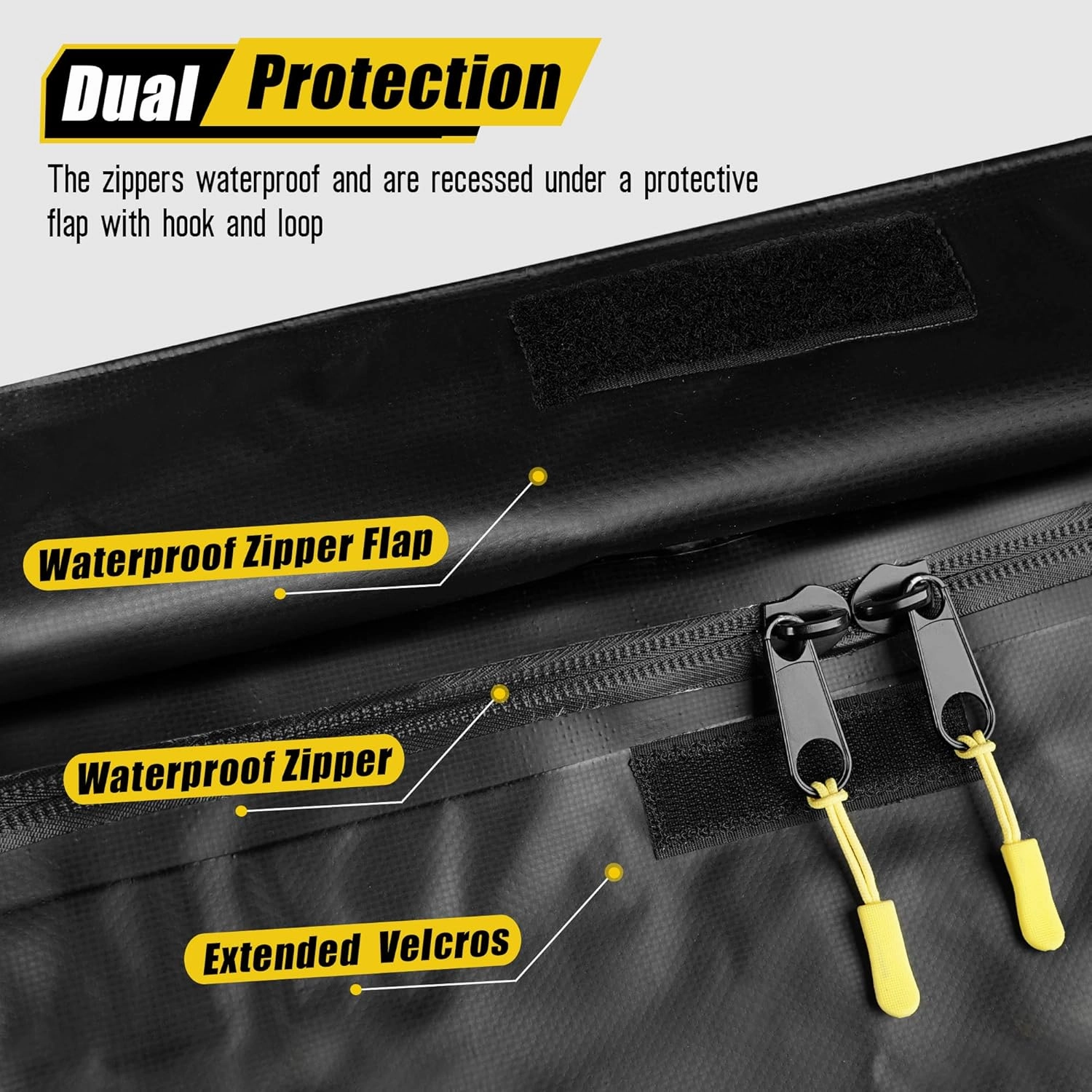 ARKSEN Hitch Cargo Carrier Bag for 19" x 53" Baskets Waterproof 10.75 Cubic Feet Large Capacity Luggage Storage (50" L x 16" W x 23" H) for Car Truck SUV RV or Trailer