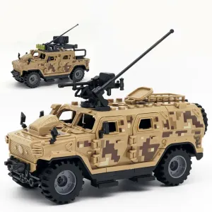 Armored Vehicle Building Block Military Vehicle Building Toys for Age 6 7 8 9 10 11 12 , Army Military Brick, Armed Armored Car Model Toys Gifts for Boys（2 Styles）