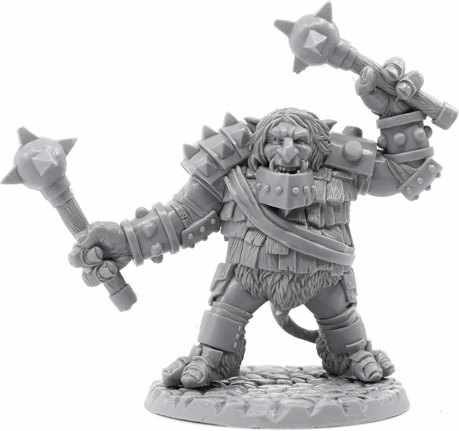 Armored Troll Miniature Figure, 100% Urethane Resin - 92mm Tall - (for 28mm Scale Table Top War Games) - Made in USA
