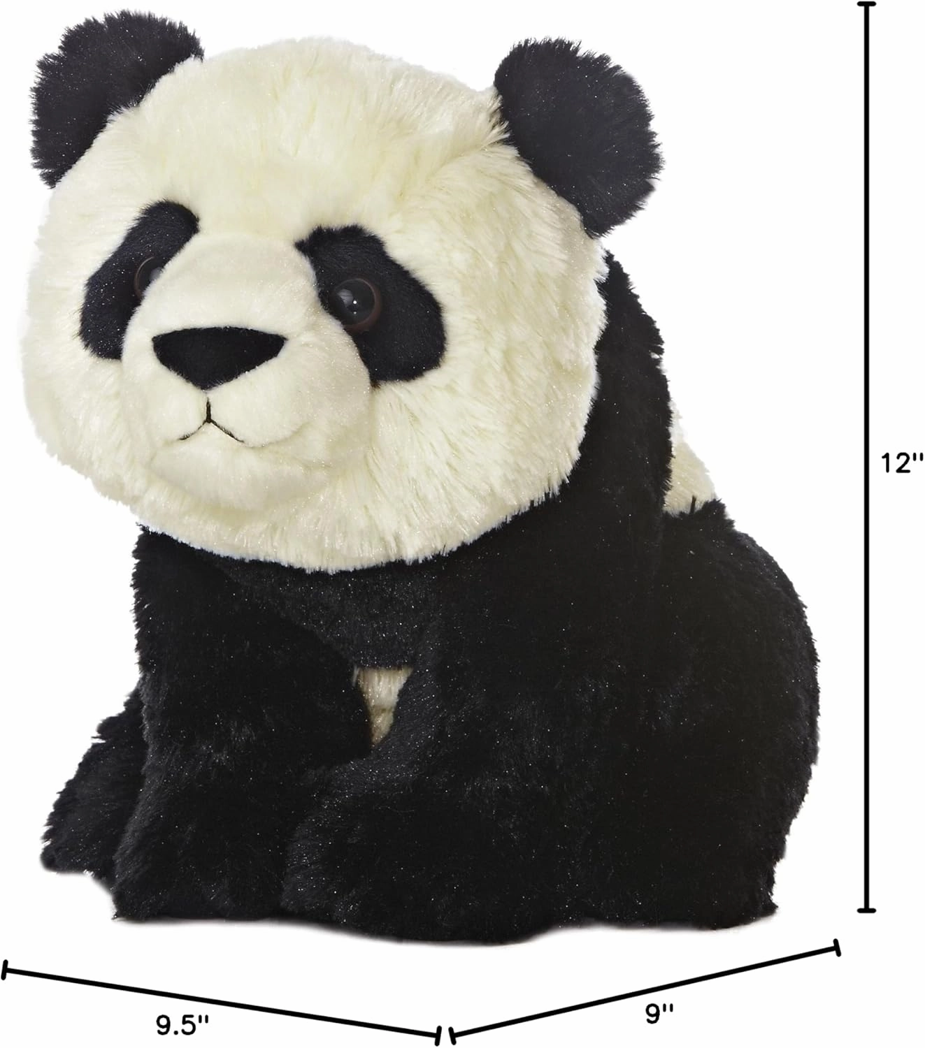Aurora® Adventurous Destination Nation™ Panda Stuffed Animal - Global Exploration - Learning Fun - Black 12 Inches