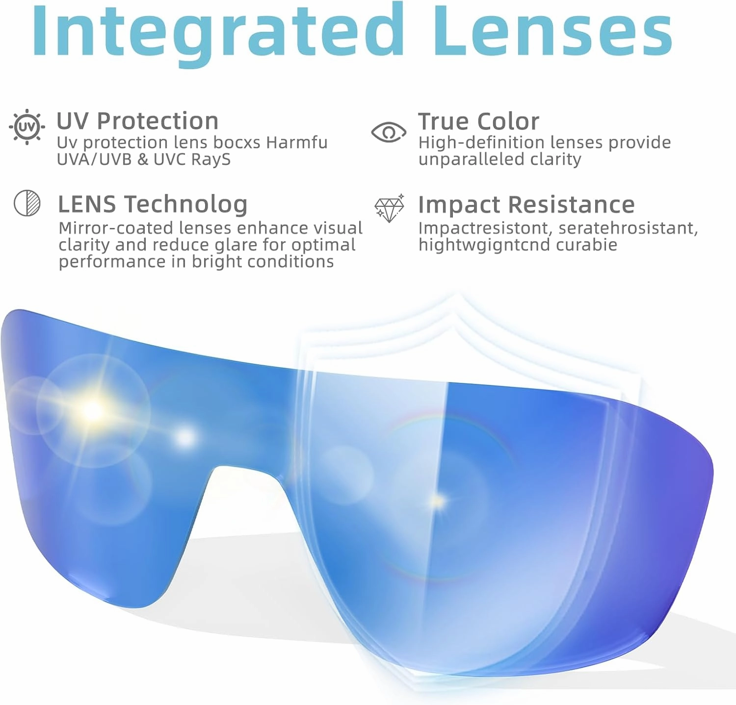 B.N.U.S Polarized Cycling Sunglasses for Men Women - Nano-Coated TR90 Frame, UV400 Protection, Unibody Lens Design