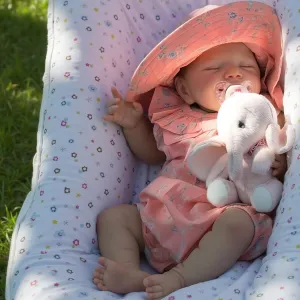 BABESIDE Lifelike Reborn Baby Dolls - 20-Inch Soft Full Vinyl Body Realistic-Newborn Sleeping Baby Girl Doll with Toy Accessories Gift Set for Kids & Collection