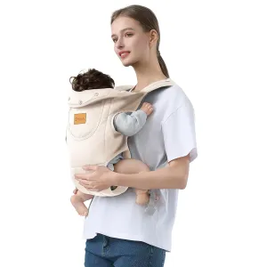 Baby Carrier Newborn to Toddler(7-30lbs), Toddler Carrier Baby Holder Carrier with Adjustable Shoulder Strap, Chest Carriers, Beige