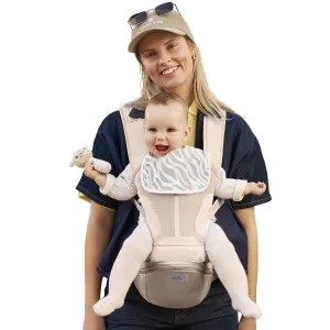 Baby Carrier Pro, MOMTORY Safety-Certified 6-in-1 Ultra Storage Baby Carrier Newborn to Toddler, Detachable Baby Holder Carrier with Hip Seat, Ergonomic Cozy Baby Body Carrier for 7-50lbs, Khaki