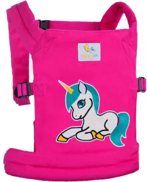 Baby Doll Carrier Toys Doll Carrier Front Back for Little Girls Unicorn Embroidery
