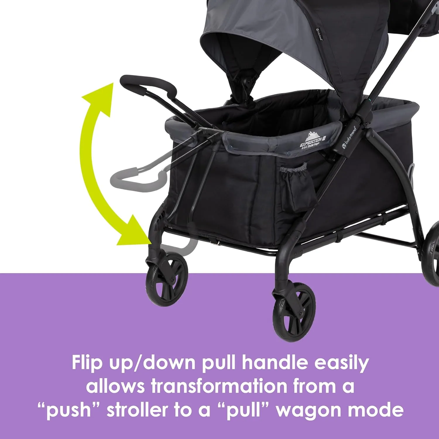 Baby Trend Expedition® LTE 2-in-1 Stroller Wagon, Madrid Black