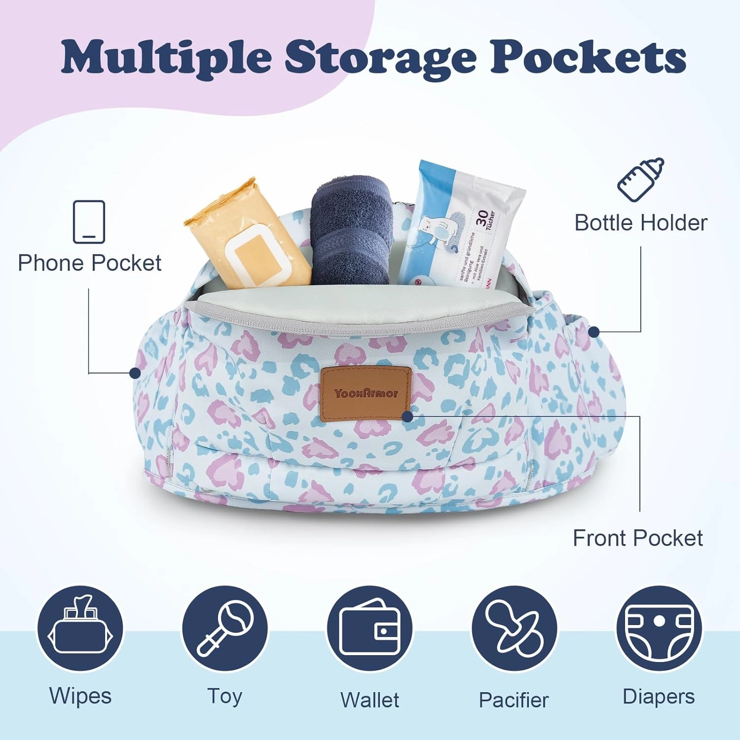 Baby Hip Carrier - Adjustable Waistband & Hip Seat for Newborn-Toddler (Up to 66 Lbs) with Pockets for Parents