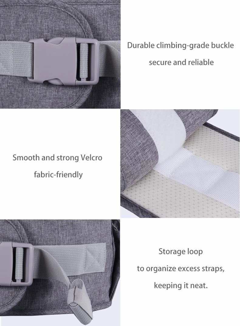 Baby Hip Seat Carrier Baby Waist Stool for Child Infant Toddler with Adjustable Strap Buckle Pocket Soft Inner Huge Storage (Black)