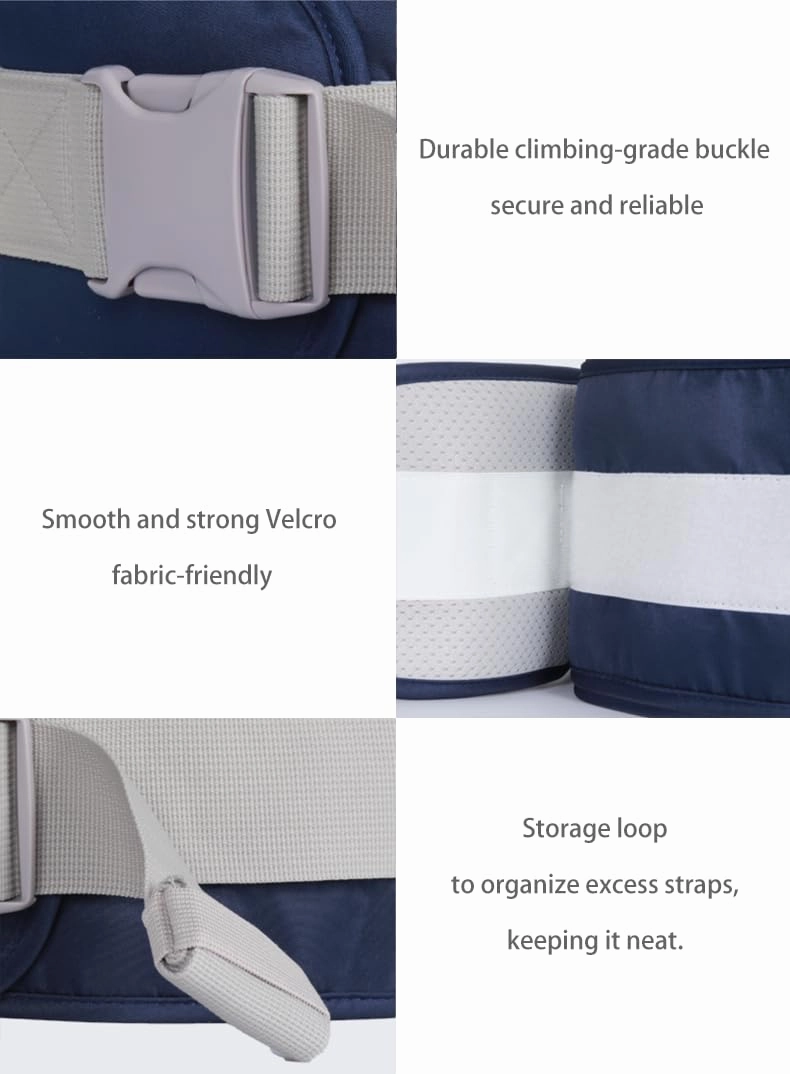 Baby Hip Seat Carrier Baby Waist Stool for Child Infant Toddler with Adjustable Strap Buckle Pocket Soft Inner Huge Storage (Khaki)