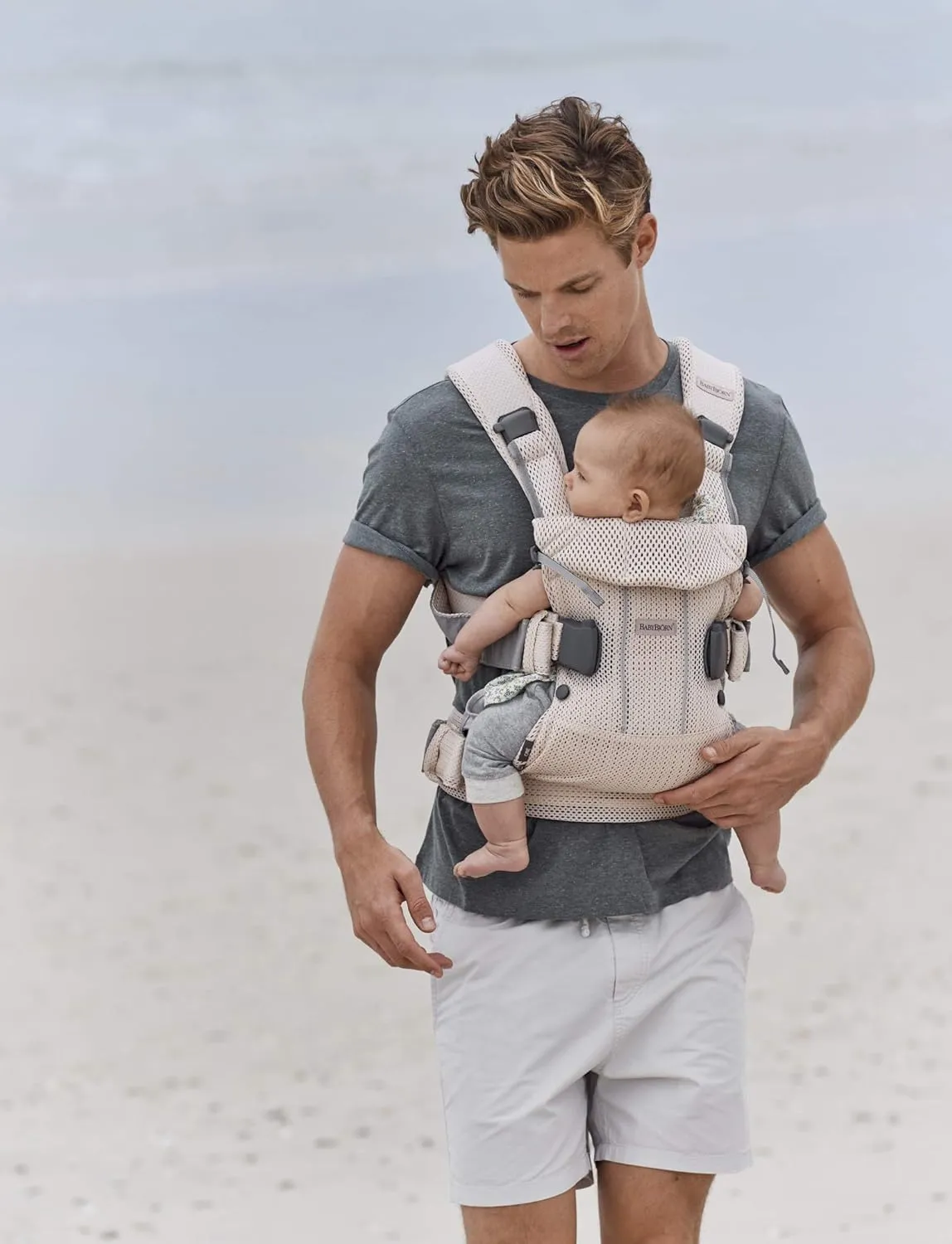 BABYBJÖRN Baby Carrier One Air, 3D Mesh, Pearly Pink