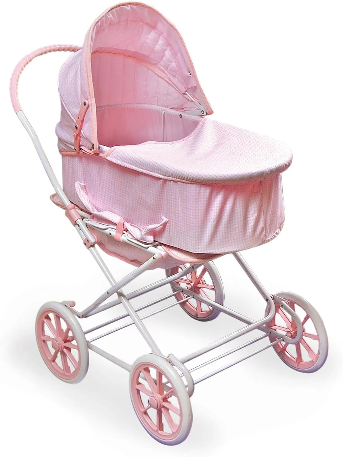 Badger Basket English Style Doll Stroller – Fits 18 to 22-inch Dolls, Classic Pretend Play Toy with Adjustable Canopy