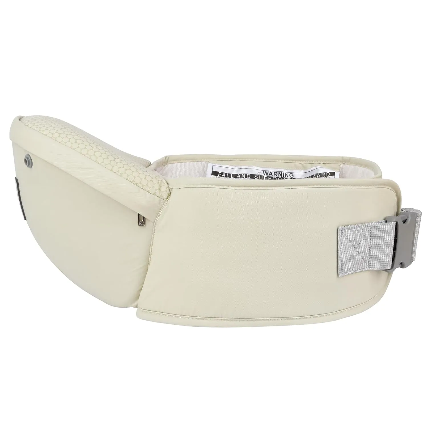 Bebamour Baby Carrier Safety-Certified Hip Seat Baby Carrier Newborn to Toddler Baby Hipseat 0-36Months with Head Hood, 3 PCS Teething Pads, Waist Extender & Storage Bag (Khaki)