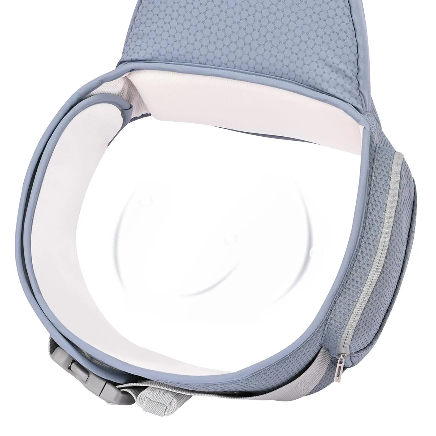 Bebamour Baby Carrier Safety-Certified Hip Seat Baby Carrier Newborn to Toddler Baby Hipseat 0-36Months with Head Hood, 3 PCS Teething Pads, Waist Extender & Storage Bag,Blue