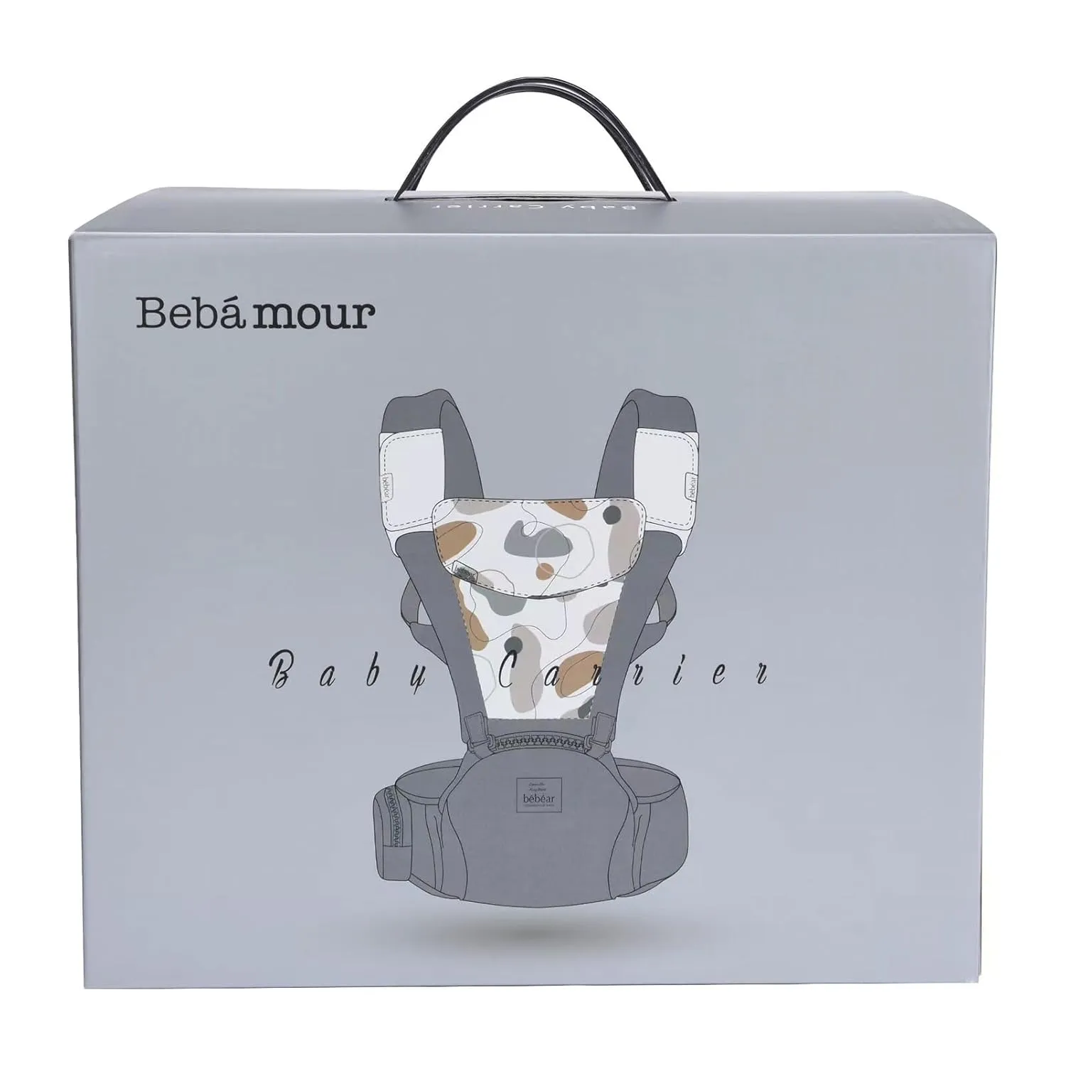 Bebamour Baby Carrier Safety-Certified Hip Seat Baby Carrier Newborn to Toddler Baby Hipseat 0-36Months with Head Hood, 3 PCS Teething Pads, Waist Extender & Storage Bag,Blue