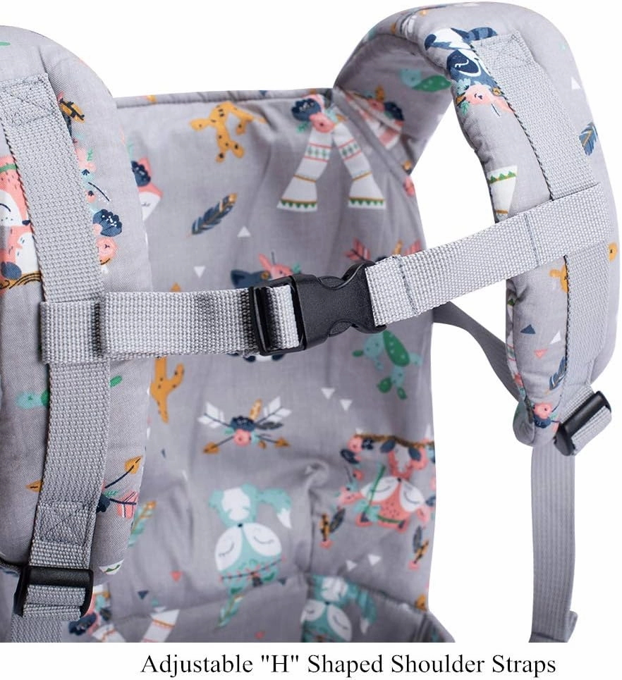 Bebamour Original Reborn Baby Doll Carrier for Girls and Boys (Grey Animal)