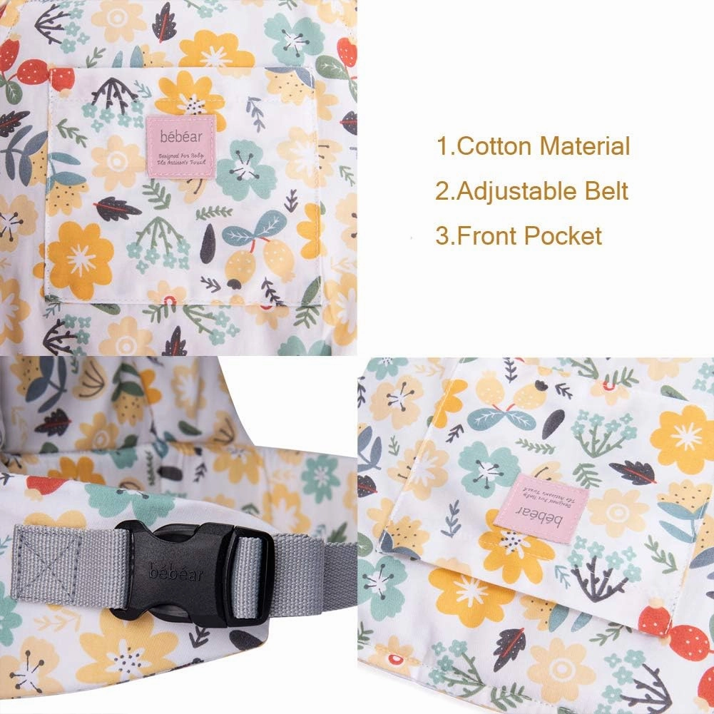 Bebamour Original Reborn Baby Doll Carrier for Girls and Boys (Grey Animal)