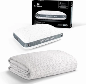 Bedgear Storm Performance Pillow 3.0 & Ver-Tex Cooling King Mattress Protector Bundle – Instant-Cooling, Breathable Comfort, Waterproof Protection, Adjustable Base Friendly, Hypoallergenic, Washable